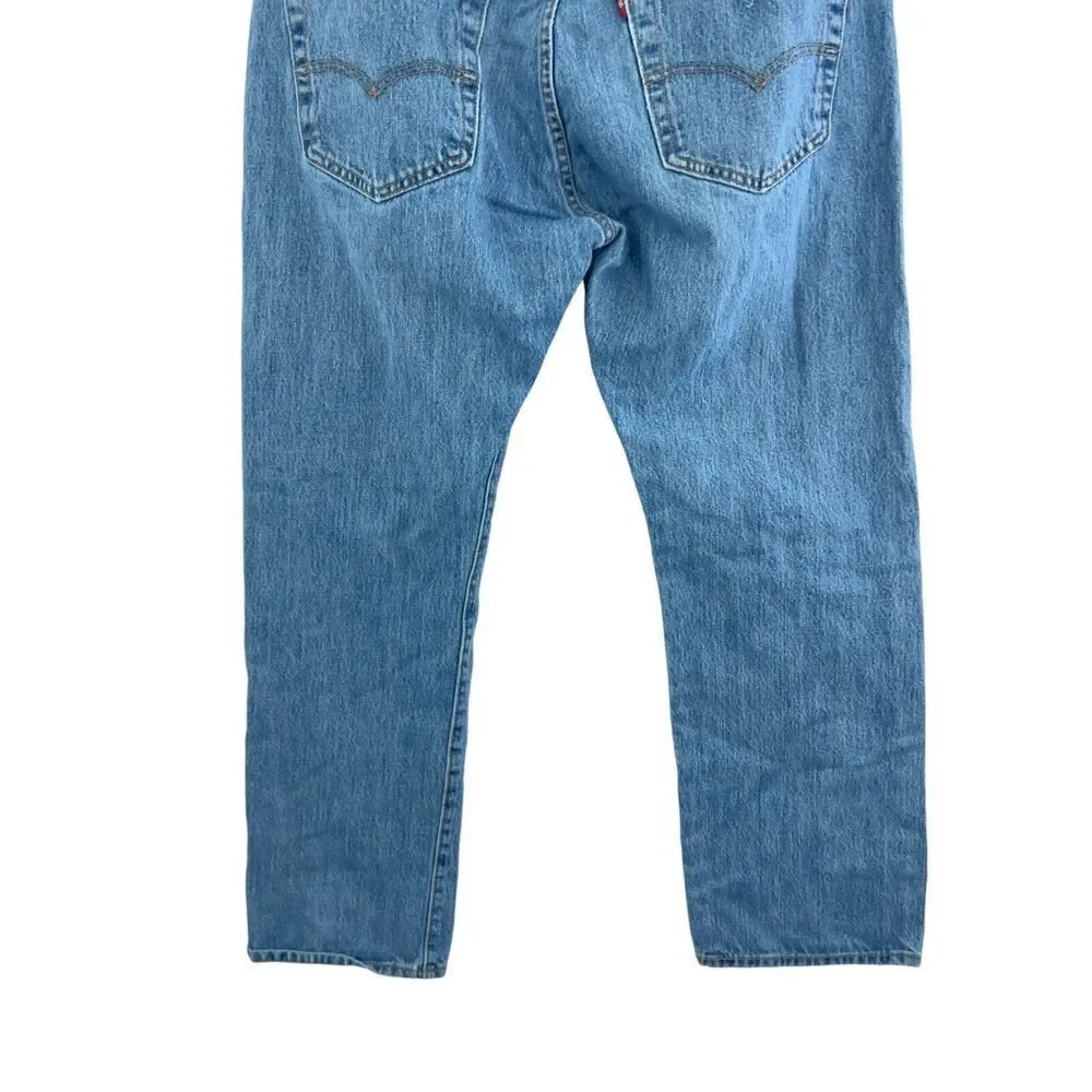 Levis 501 Jeans Men 36 / 30 Original Fit Straight Button Fly Cotton Denim Blue
